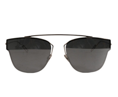Dior Homme Men 0204s Sunglasses Gray Silver Oval Shades Made In 