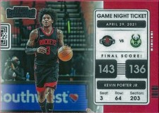 2021-22 Contenders Game Night Ticket Kevin Porter Jr. #14 Houston Rockets