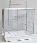 Large Birdcage Parrot Cage For Budgerigar Canary Cockatoo With Perch, White
