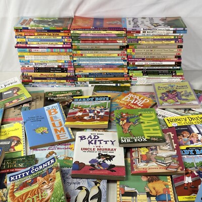 Bulk/Huge Lot of 50 Children's Kids Chapter Books - Random - Free Shipping!