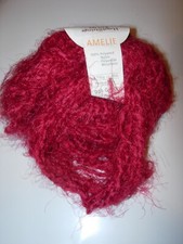 amelie KNITTING CROCHET DESIGNER YARN POLY nylon CRAFTS DARK raspberry 50G
