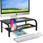 monitor stand riser 2 tier desk storage organizer laptop computer printer stand