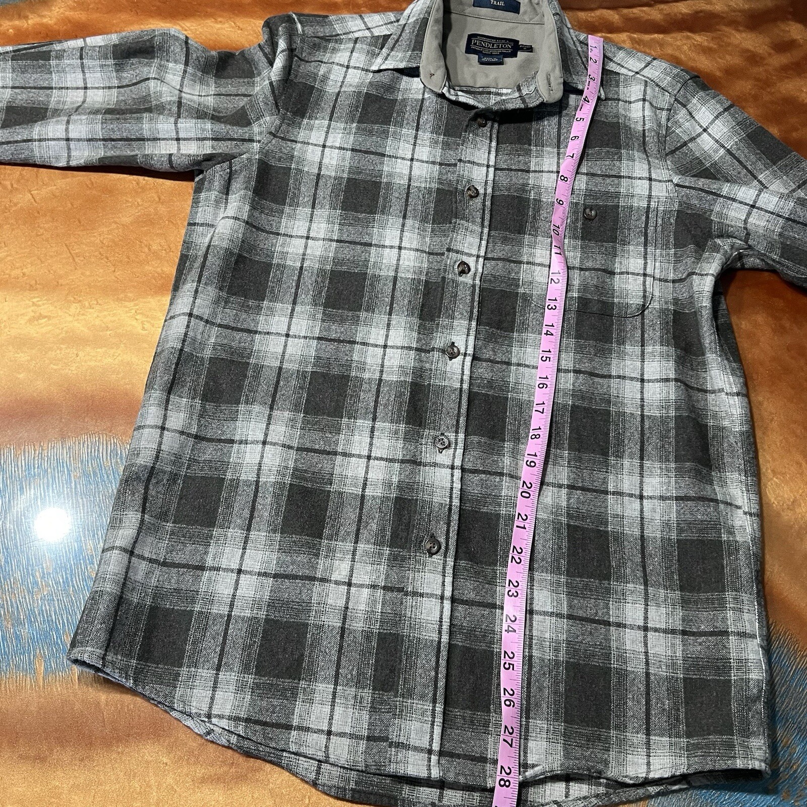 Pendleton Wool Plaid Trail Button Down Shirt Elbo… - image 10