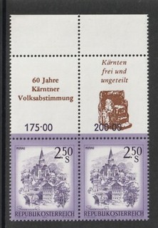Ö.ANK.Nr.:26 mit Allongen"Kärnten frei und ungeteilt"2 Werte postfrisch