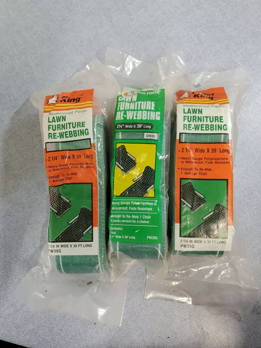 3 Frost King GREEN 39 Feet Lawn Furniture Outdoor Chair Webbing PW39G 2.25