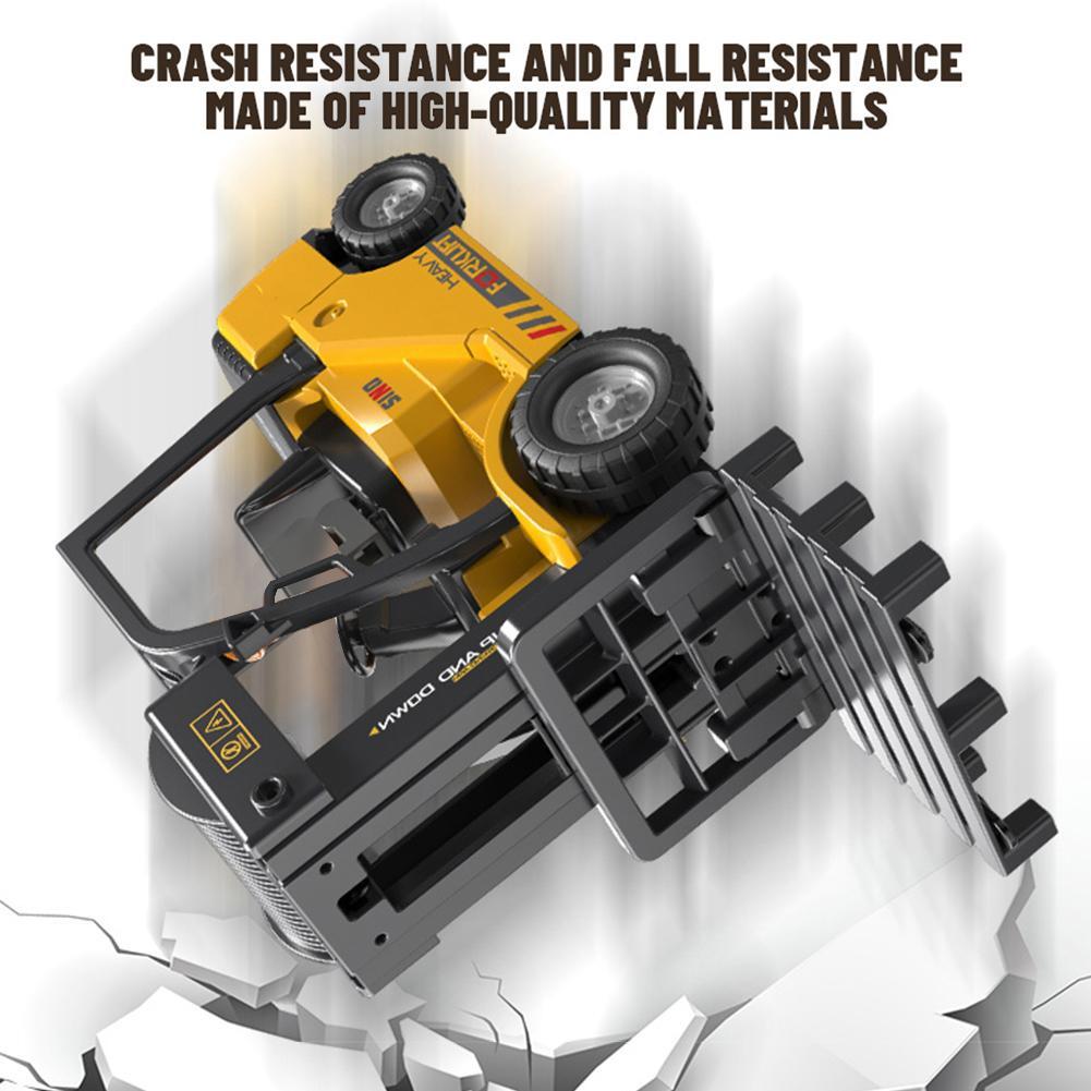 QiquBox RC Gabelstapler Spielzeug 1/24 - Ferngesteuert Mit Zubehör Für Kinder