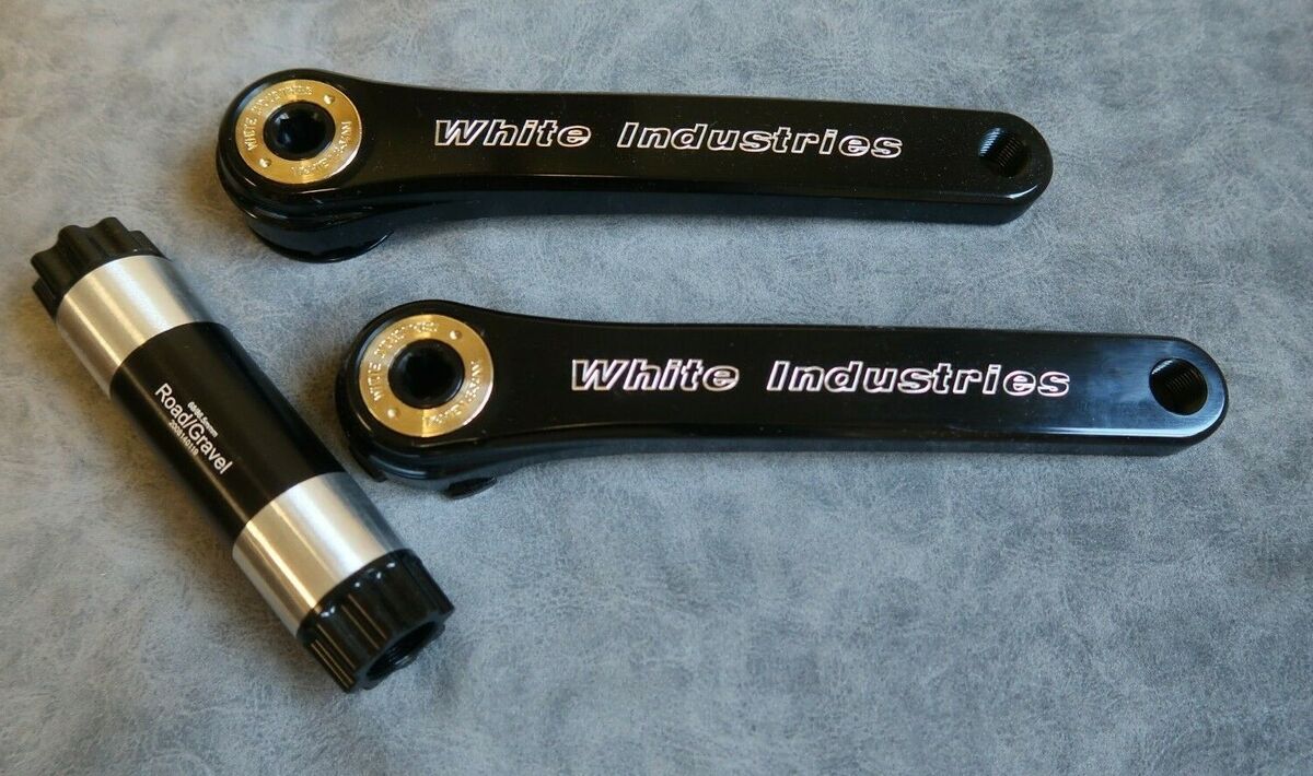 White Industries 175 mm BLACK R30 Road Cranks Crankset with White Industries 175 mm BLACK R30 Road Cranks Crankset with