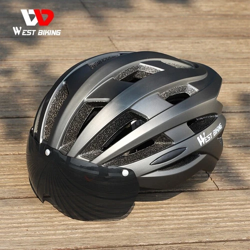 WEST BIKING Cycling Helmet E-bike Scooter MTB Road Bike Helmet with Goggles