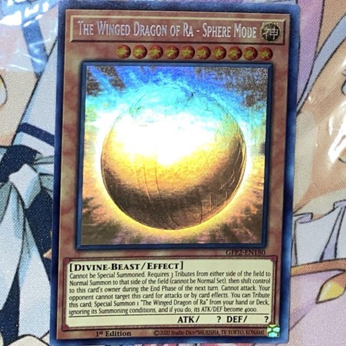 English Version Winged Dragon Of RaGlobal Ghost/Holographic YuGiOh