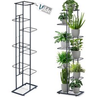 BlumenstäNder Blumentreppe PflanzenstäNder Aus Metall Schwarz 8 Etagen 142 Cm
