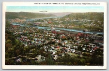 Franklin Aerial View Of Chicago Pneumatic Tool Co Pennsylvania PA c1929 Postcard
