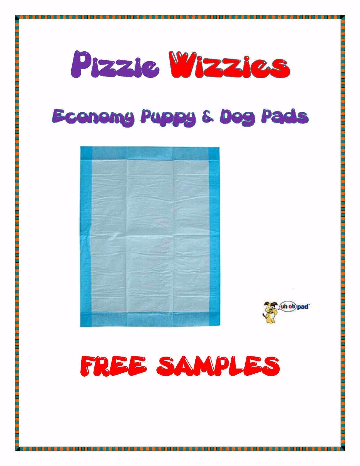 200ct 23x24" Pizzie Wizzies CHEAP Economy PuppyPiddlePee Wee Dog Pads