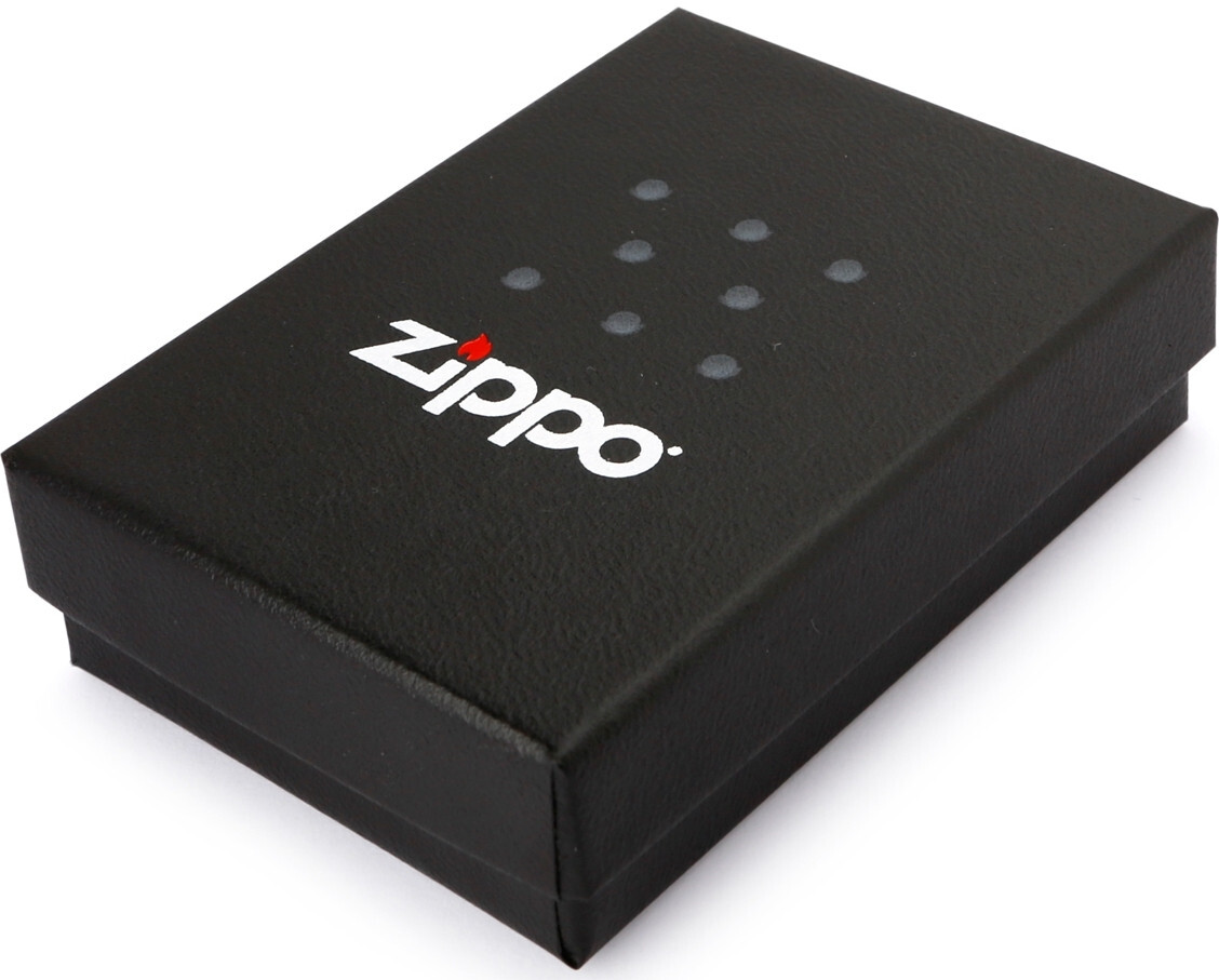 ZIPPO Military Grunge Skull Patriotic, Black Matte