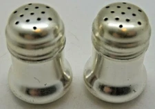 Vintage W.B. Mfg Co.(Weidlich Bros) 18% Silver Plate Salt & Pepper Shaker, #3004