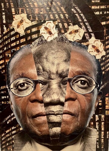 PETERS 1927-2019 NEW YORK CITY ABSTRACT SURREAL PORTRAIT FIGURE COLLAGE - Picture 4 of 12
