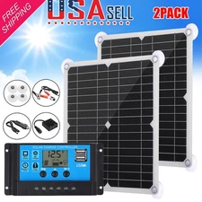 2 PACK 200W Solar Panel Kit 12V Battery Charger w/ 100A Controller Caravan Boat