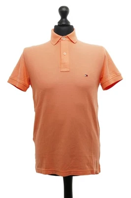 Tommy Hilfiger Herren Poloshirt Polohemd S orange apricote Kurzarm Knopf Piqué - Bild 1 von 4