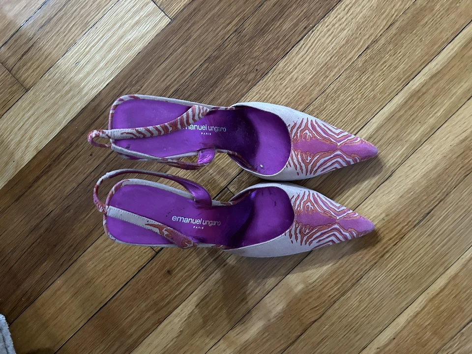 Emanuel Ungaro Mujer Rosa Gamuza Talla 8 Nuevo Foto 2 de 4