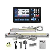 2Axis LCD DRO Multi-Function Top Rank Digital Readout Display,5um Linear Scal...