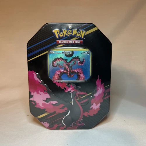 Pokemon TCG Crown Zenith Tin Galarian Moltres Four Packs New Factory Sealed
