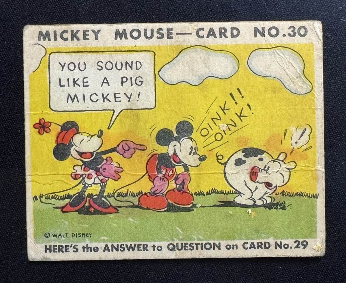 ミッキー ミニー 1935 Mickey Mouse Gum Card R89 - Early Disney #30 Minnie | eBay