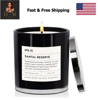 Santal Reserve Luxury Scented Candles, 9oz Soy Wax Candles for Home Scented, ...
