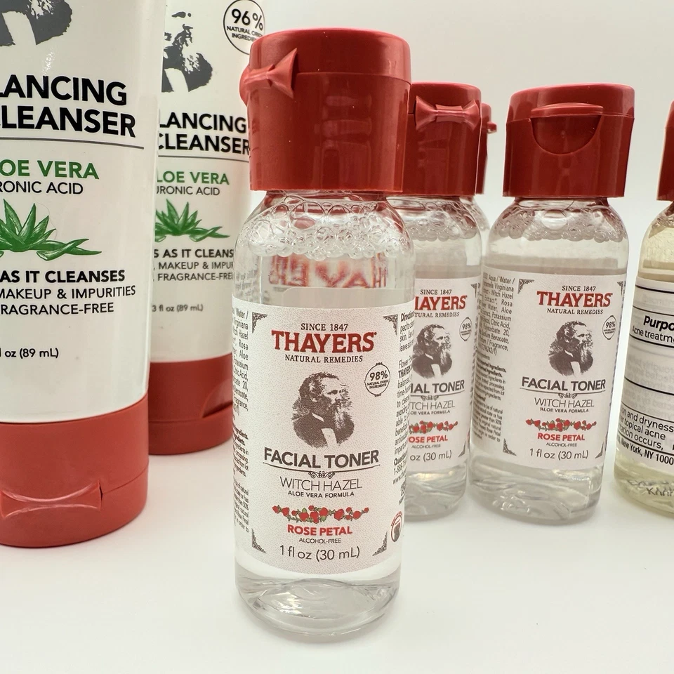 X12 Thayers Cuidado de la Piel Ph Limpiador Bruja Avellana Rosa Pétalos Tónico 2% BHA Viaje Mini Foto 4 de 4