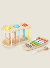GEORGE ASDA Wooden Hammer and Xylophne Set
