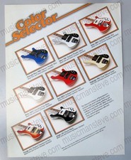 cool original 1985 RICKENBACKER 2-side promo "Custom Options"+ "Color Selector"