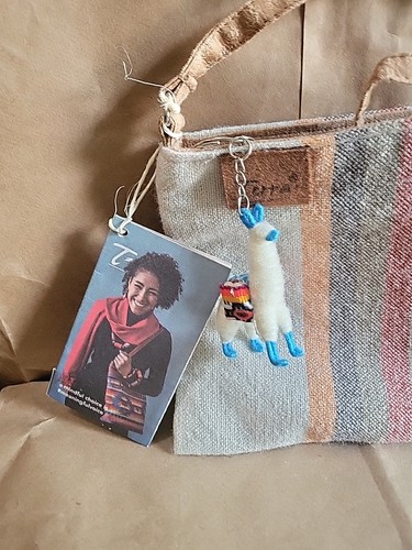 Terra Natural Designs Striped Crossbody Satchel Bag Purse Boho 🦙 NWT - Picture 2 of 14