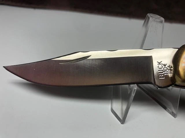 Cuchillo Buck 110 2009 personalizado negro nogal burl ¡con jade! & File Work!!! Foto 4 de 4