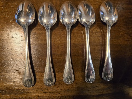 5er Set Christofle MALMAISON Versilbert Esslöffel 9 7/8" Tränenform - Bild 3 von 7