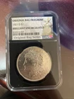 1921 D Morgan Silver Dollar Original Bag Fragment BU NGC BLACK CORE