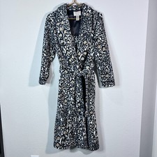 VTG Amanda Stewart Cozy Wear Robe Housecoat Leopard Print Lounge PL