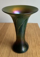 Lundberg Studios Iridescent Flare Art Glass Vase, 9"H