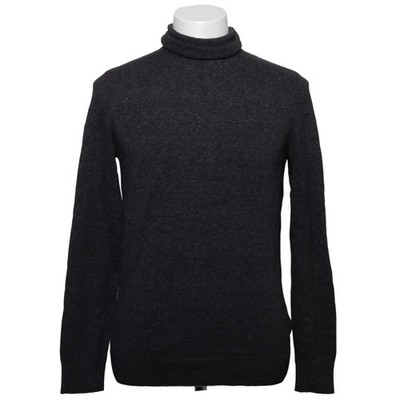 H&M, Rollkragenpullover, Größe: S, Grau, Baumwolle, Einfarbig, Feinstrick #TMG