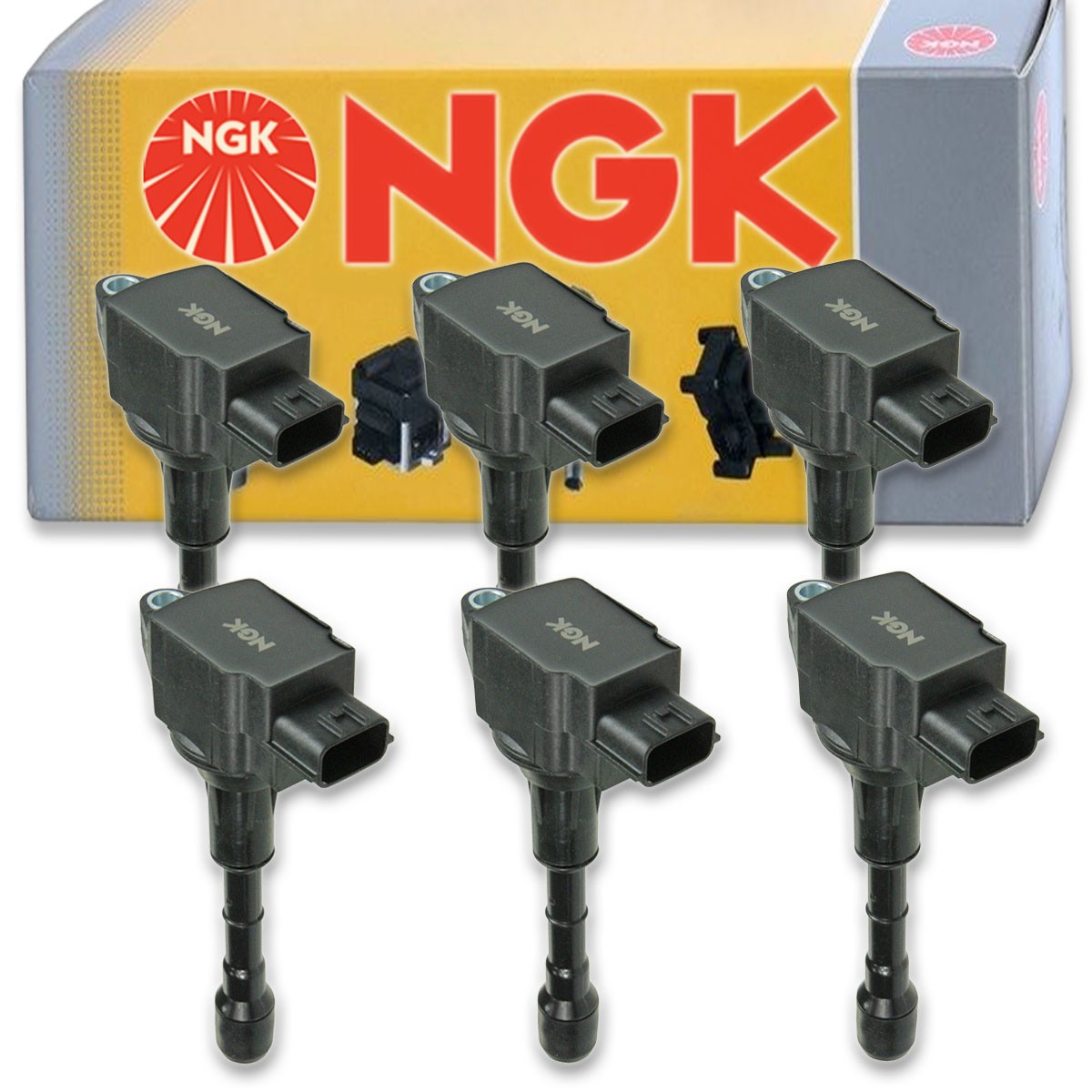 6 pc NGK Ignition Coils for 2014-2017 Infiniti Q50 3.5L V6 Spark Plug Wire dv