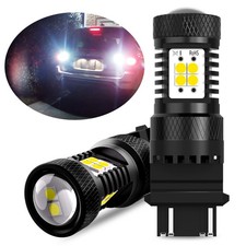 2x 3157 White LED Backup Reverse Light Bulbs DRL Daytime Running Lamp 3156 4157