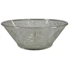 INDIANA GLASS Tiara Sandwich Serving Bowl Clear Depression Glass Floral 8.5" USA