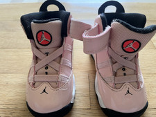 Jordan 6 Rings Pink/Black/Red Hook  Loop Toddler Sneaker US 7C 323420-602