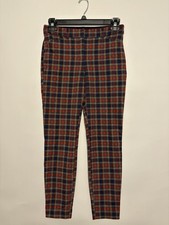 Express 6R 6 Y2K Academia Pants Skinny Midrise 90s School Plaid Preppy