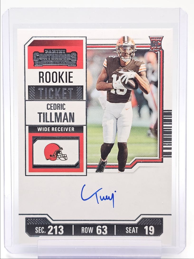 CEDRIC TILLMAN 2023 CONTENDERS ROOKIE TICKET AUTOGRAPH #104 RC AUTO Q6116