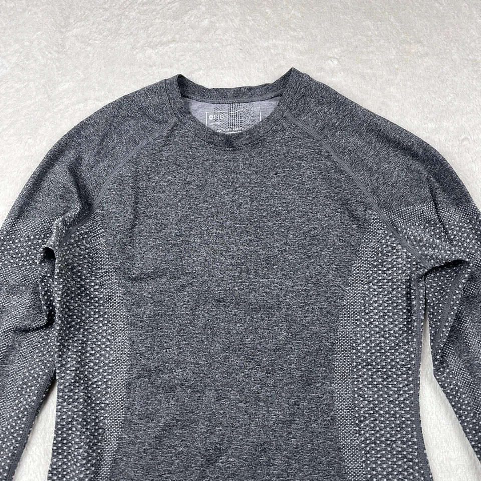 Blusa Médica Figs Sin Costuras Para Mujer Gris Pequeña Exfoliante Manga Larga Estirada Médica Foto 2 de 4