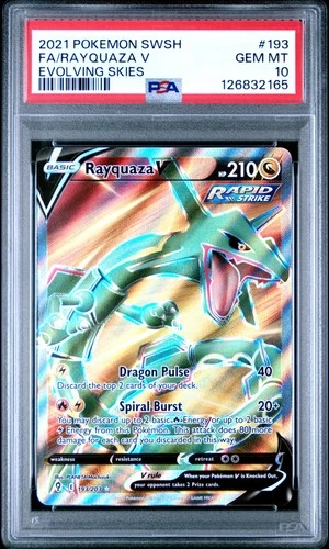 Pokemon Evolving Skies Rayquaza V 193 PSA 10