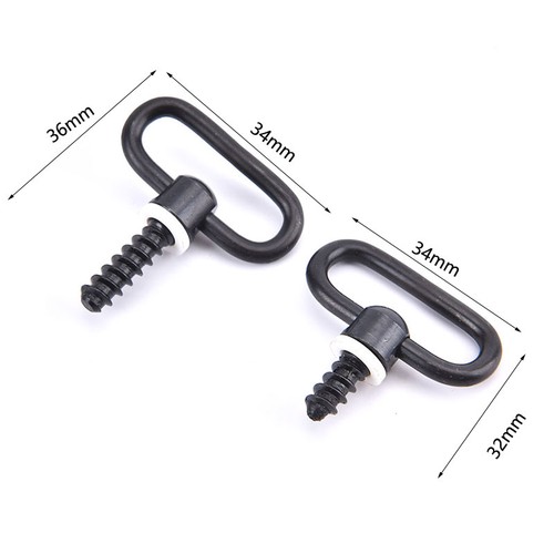 1 pair Heavy Duty Push Button Quick Detach Sling Swivel Mount Adapters Hunti _ha - Picture 3 of 4