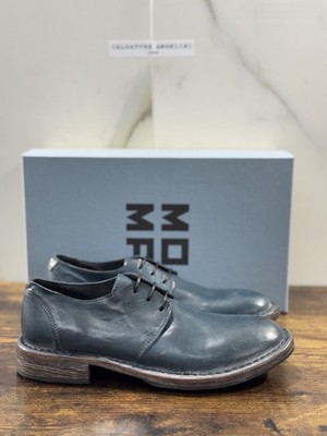 MOMA Melone Leder Teal Handgefertigt IN Italien Luxury MOMA Stiefel Frau 36