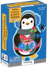 Hot Cocoa Penguin 48 Piece Scratch and Sniff Shaped Mini Pzl Other by Galison