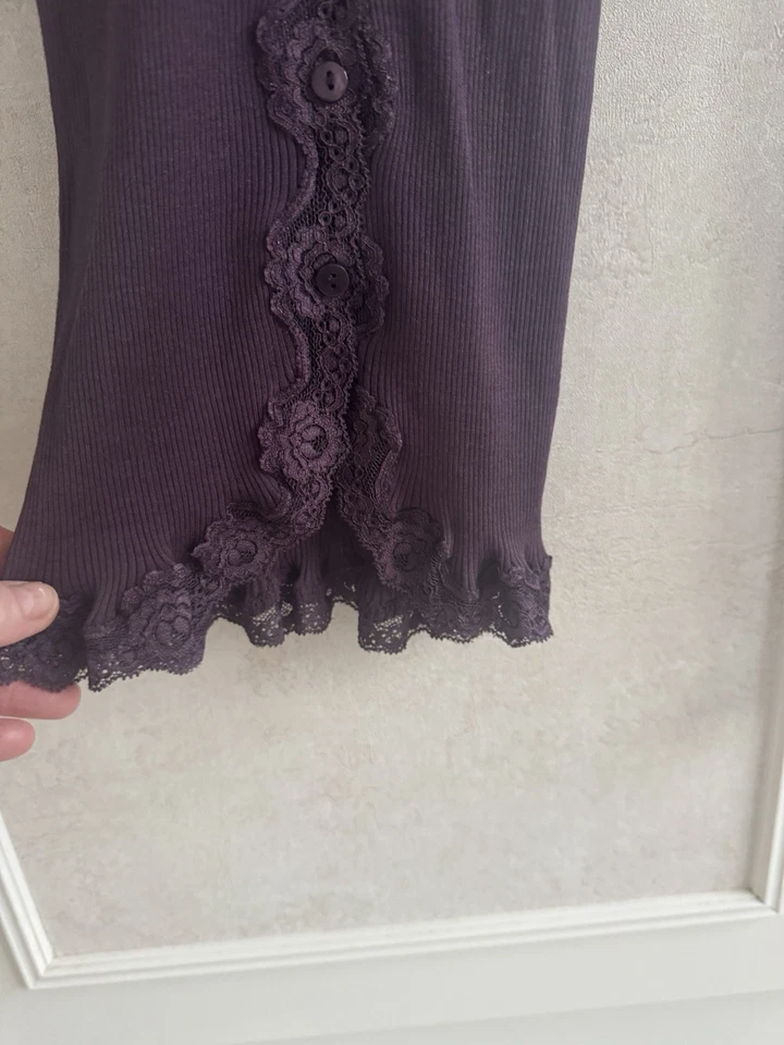 Rosemunde Copenhagen Silk Cardigan in plum RRP £80 size M £45 - Image 3 of 4