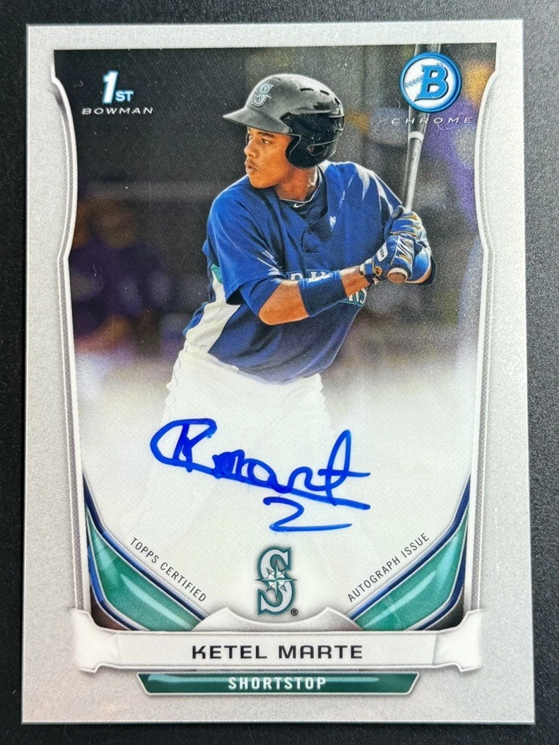 Bowman Baseball Seattle Mariners Original Autographed Sports