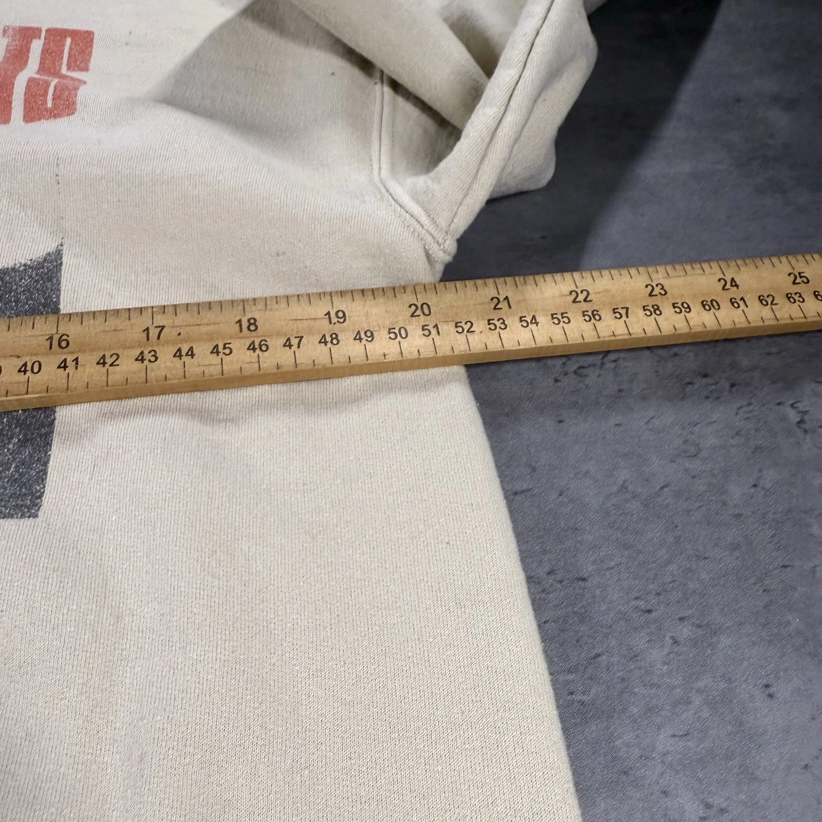 OFF WHITE Felpa con cappuccio Twenty One Pilots media concerto tour merch crema bianco sporco band grunge